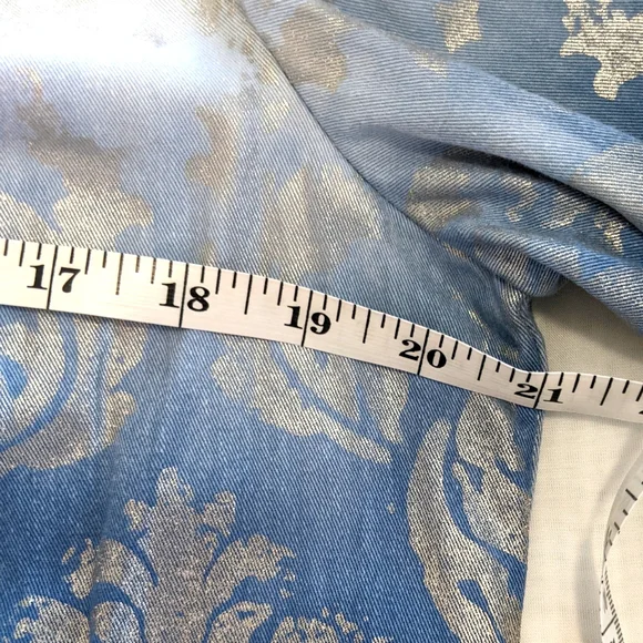 Chico's Silver Foil Ombre Women's Jean Jacket - Picture 6 of 9